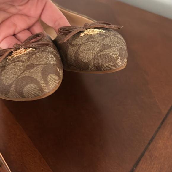 Coach Women's Brown Patterned Flats - Picture 4 of 5